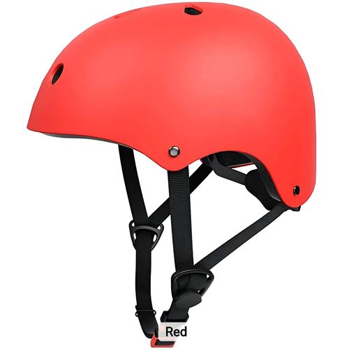 קסדת ילדים עם מנגנון התאמה לראש ופתחי איוורור לגיל 5+ - אדום