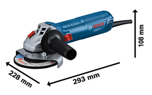 משחזת זווית GWS 12-125 במזוודה + דיסק יהלום 1200W