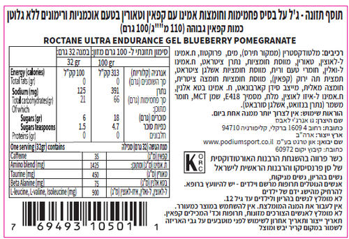 ג'ל אנרגיה GU Roctane Blue-Pom