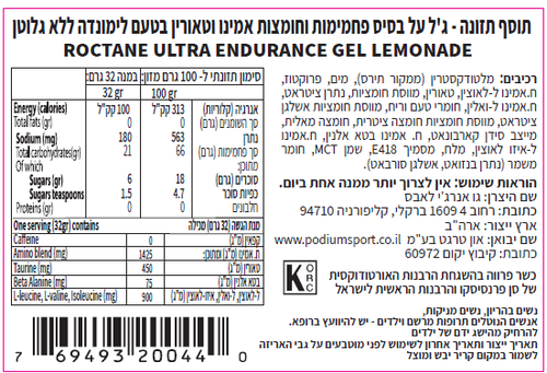 ג'ל אנרגיה GU Roctane Lemonade