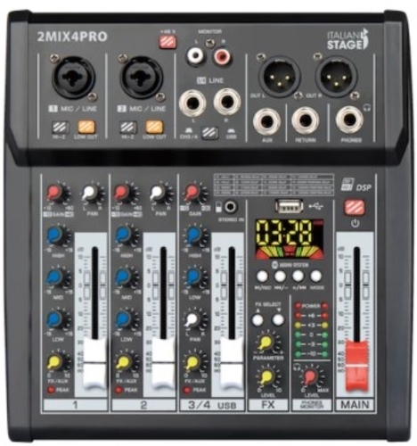 מיקסר 4 ערוצים Italian Stage | IS 2MIX4PRO