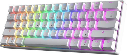 HK GAMING KEYBOARD GK61 WHITE מקלדת מכנית בצבע לבן