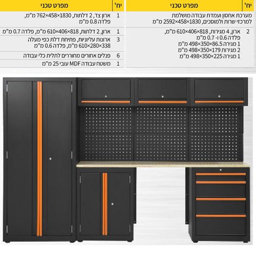 עמדת עבודה ואחסון לכלי עבודה כולל משטח עבודה k-3900B