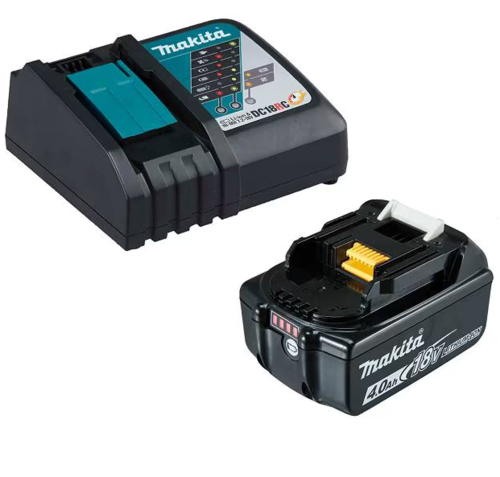 סט סוללה 18V 4Ah דגם BL1840 ומטען מהיר DC18RC מבית Makita מקיטה