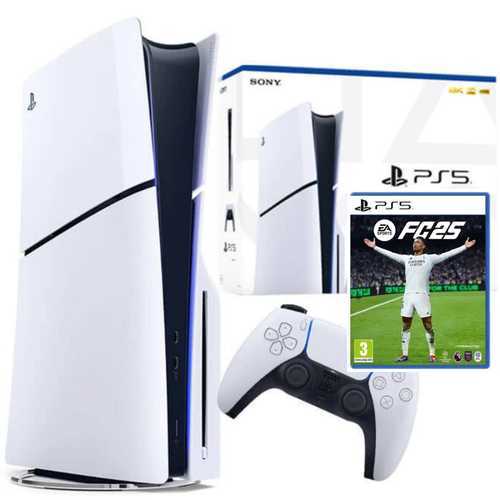 Sony PlayStation 5 Slim 1TB Blu-ray Edition FC25 Bundle סוני