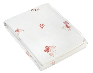 שמיכה לתינוק טריקו 100X75 ס”מ 100% כותנה - פרפרים ורודים