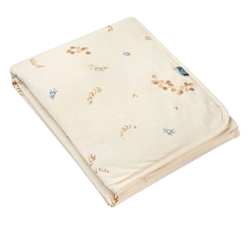 שמיכה לתינוק טריקו 100X75 ס”מ 100% כותנה - עלים WASH