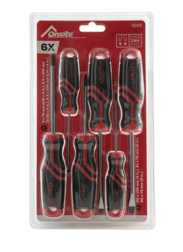 סט 6 מברגים מקצועי פיליפס ושטוח