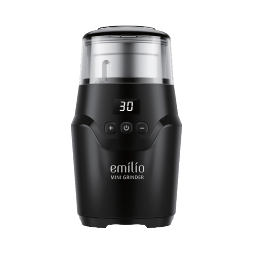 מטחנת קפה ביתית  - עם טיימר דיגיטלי דגם EMILIO MINI GRINDER בצבע שחור 165W