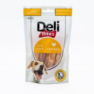 דלי בייטס Deli Bites חטיף לכלב מקל מלופף עוף 80 גרם