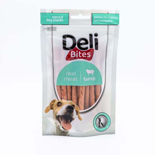דלי בייטס Deli Bites חטיף לכלב מקלות כבש 80 גרם