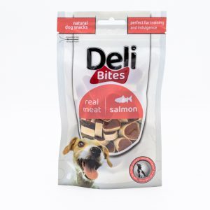 דלי בייטס Deli Bites חטיף לכלב סושי סלמון 80 גרם