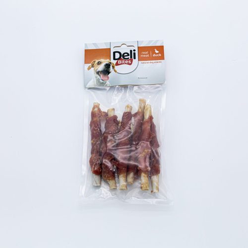 דלי בייטס Deli Bites מקלות עור מלופפות ברווז 6 יחידות 120 גרם