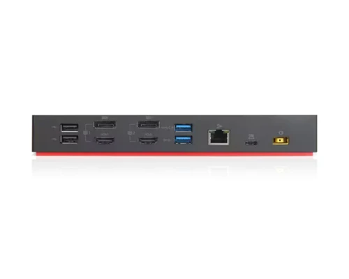 תחנת עגינה היברידית Lenovo USB-CUSB-A – עם תמיכה בשני מסכים והספק 100W מבט מאחורה