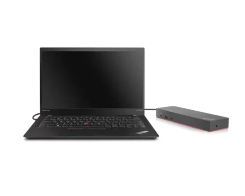 תחנת עגינה Lenovo היברידית למחשב נייד – חיבורים מתקדמים למשרד או לבית