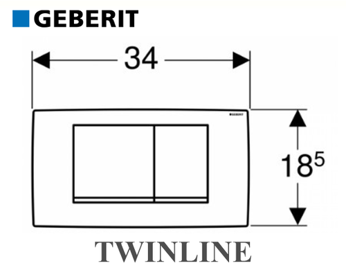 לחצן הפעלה Twinline 30 | גימור: ניקל מבריק | גבריט GEBERIT |  למיכל סמוי מערכת טווינליין