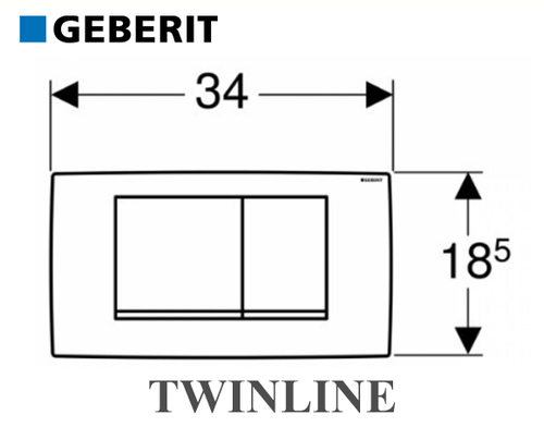 לחצן הפעלה Twinline 30 | גימור: לבן | גבריט GEBERIT |  למיכל סמוי מערכת טווינליין