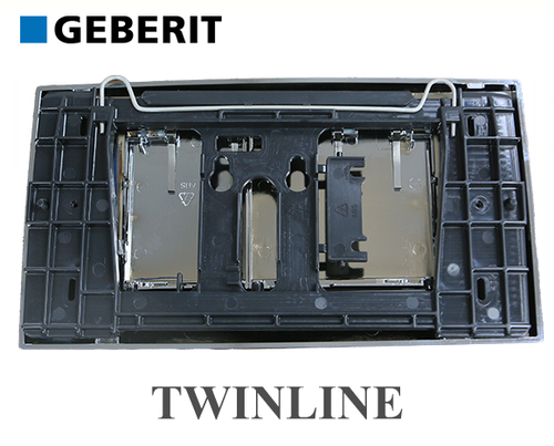 לחצן הפעלה Twinline 30 | גימור: לבן | גבריט GEBERIT |  למיכל סמוי מערכת טווינליין