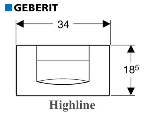 לחצן הפעלה Highline 200F START/STOP | גימור: ניקל מט | גבריט GEBERIT |  למיכל סמוי מערכת Highline