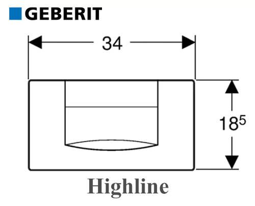 לחצן הפעלה Highline 200F START/STOP | גימור: לבן | גבריט GEBERIT |  למיכל סמוי מערכת Highline