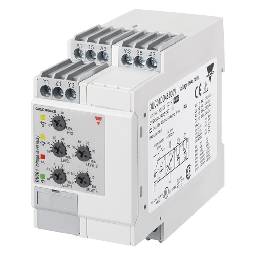 DUC PUC – ממסר מתח נמוך וגבוה, חד פאזי AC/DC, לפס דין או 11 פין