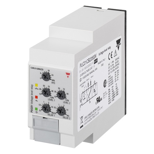 DUC PUC – ממסר מתח נמוך וגבוה, חד פאזי AC/DC, לפס דין או 11 פין