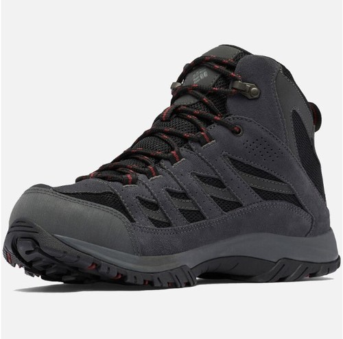 נעלי טיולים לגברים Crestwood Mid Waterproof אפור/שחור - Columbia