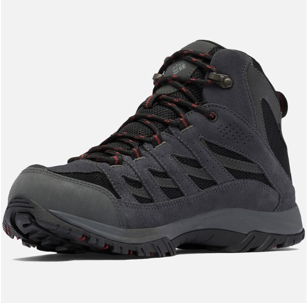 נעלי טיולים לגברים Crestwood Mid Waterproof אפור/שחור - Columbia