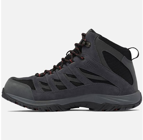 נעלי טיולים לגברים Crestwood Mid Waterproof אפור/שחור - Columbia