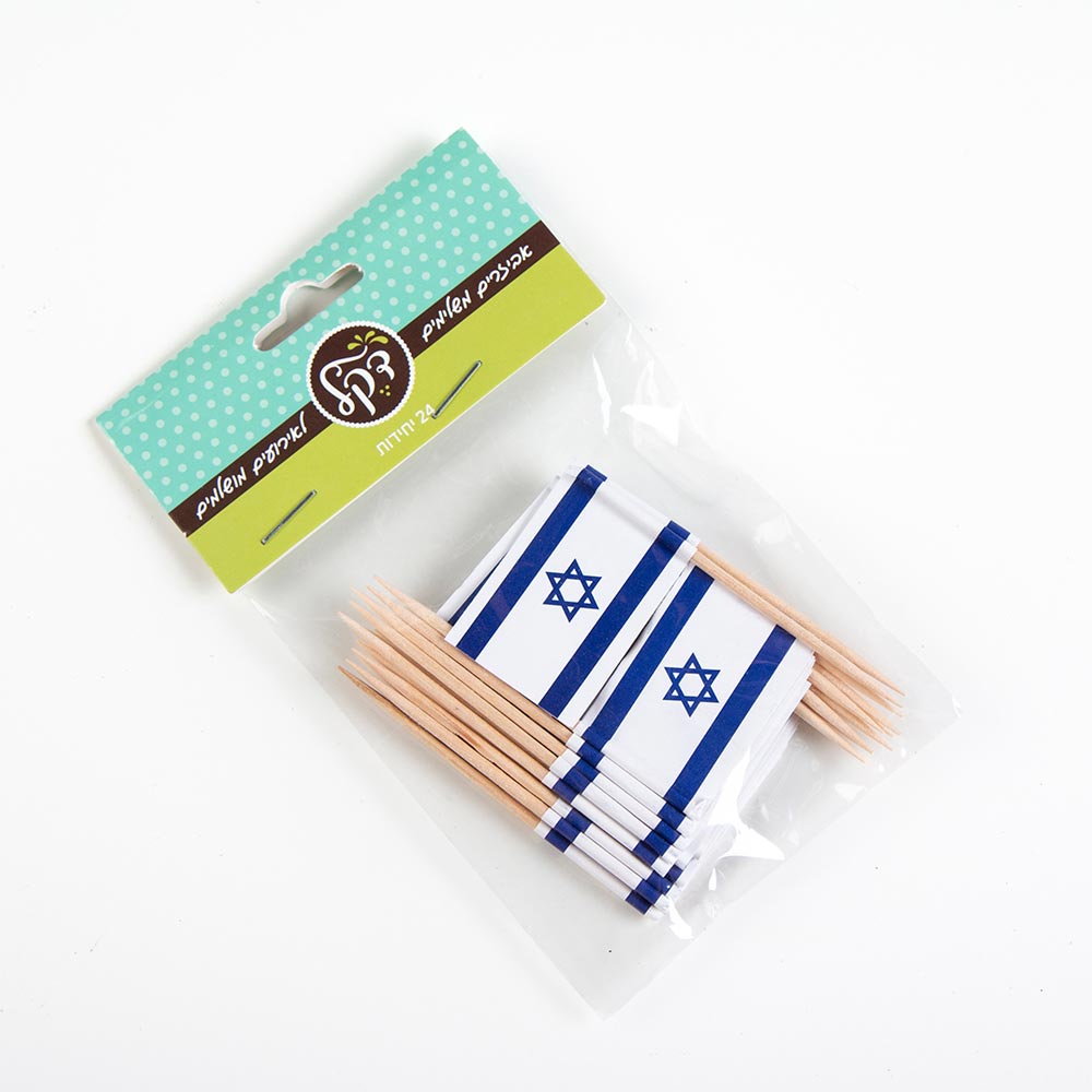 חבילת 24 דיגלונים לקאפקייקס- דגל ישראל