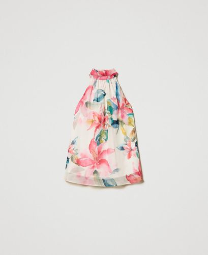 Georgette top with floral print