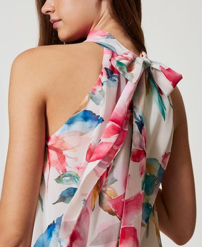 Georgette top with floral print