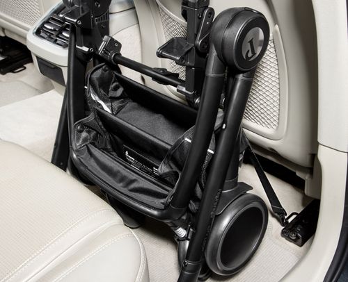 סט עגלה תינוק מודולארית City Loop סופר קלילה עם סל שכיבה מתקפל - צבע שחור True Black