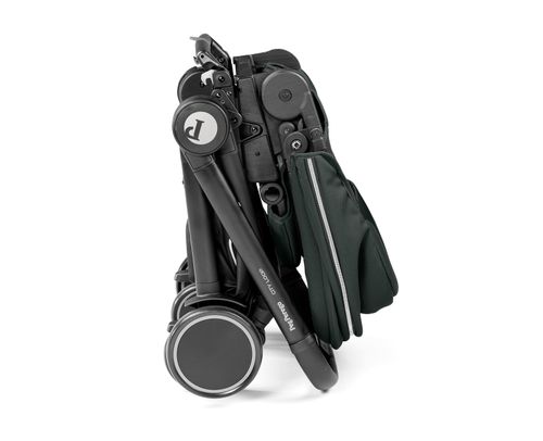 סט עגלה תינוק מודולארית City Loop סופר קלילה עם סל שכיבה מתקפל - צבע שחור True Black