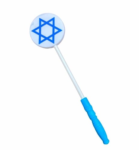 מקל שרביט דגל ישראל עגול עם אור