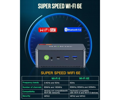 מחשב נייח מיני GMKtec K6 R7 7840HS 16GB DDR5 1TB NVME WIN11PRO