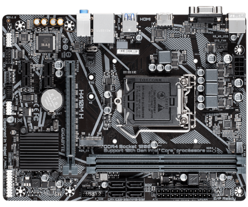 לוח אם אינטל דור 10 Gigabyte H410M H V2 1.7 Micro-ATX LGA1200