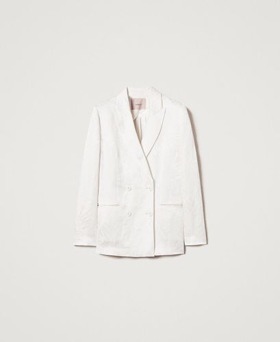 Blazer in jacquard satin