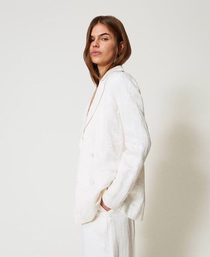 Blazer in jacquard satin
