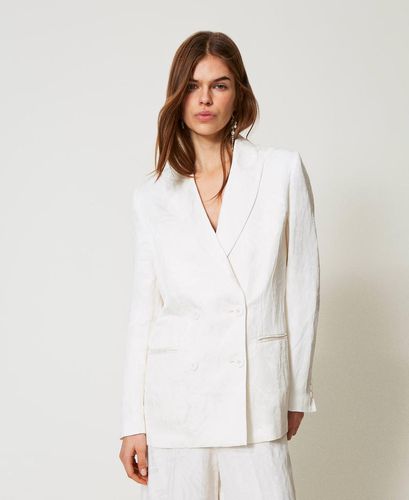 Blazer in jacquard satin