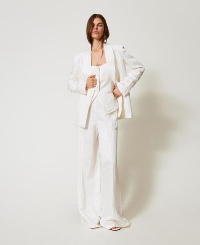 Blazer in jacquard satin