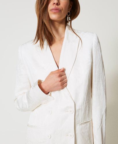 Blazer in jacquard satin