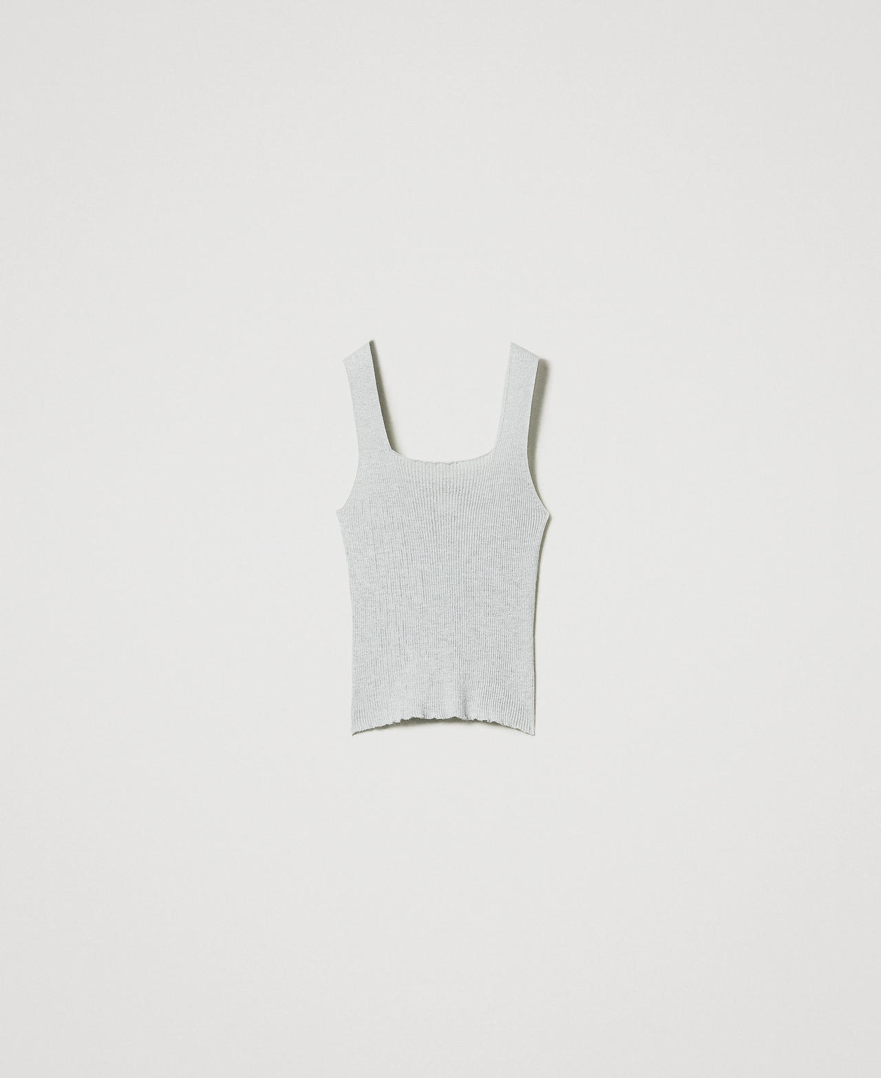 Linen-blend knit top Colour: Light Nymph Lurex