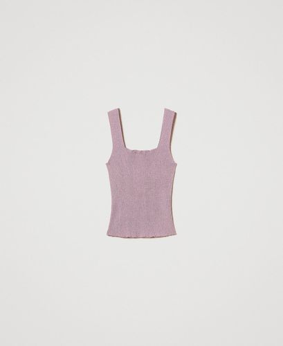 Linen-blend knit top GLICINE LU