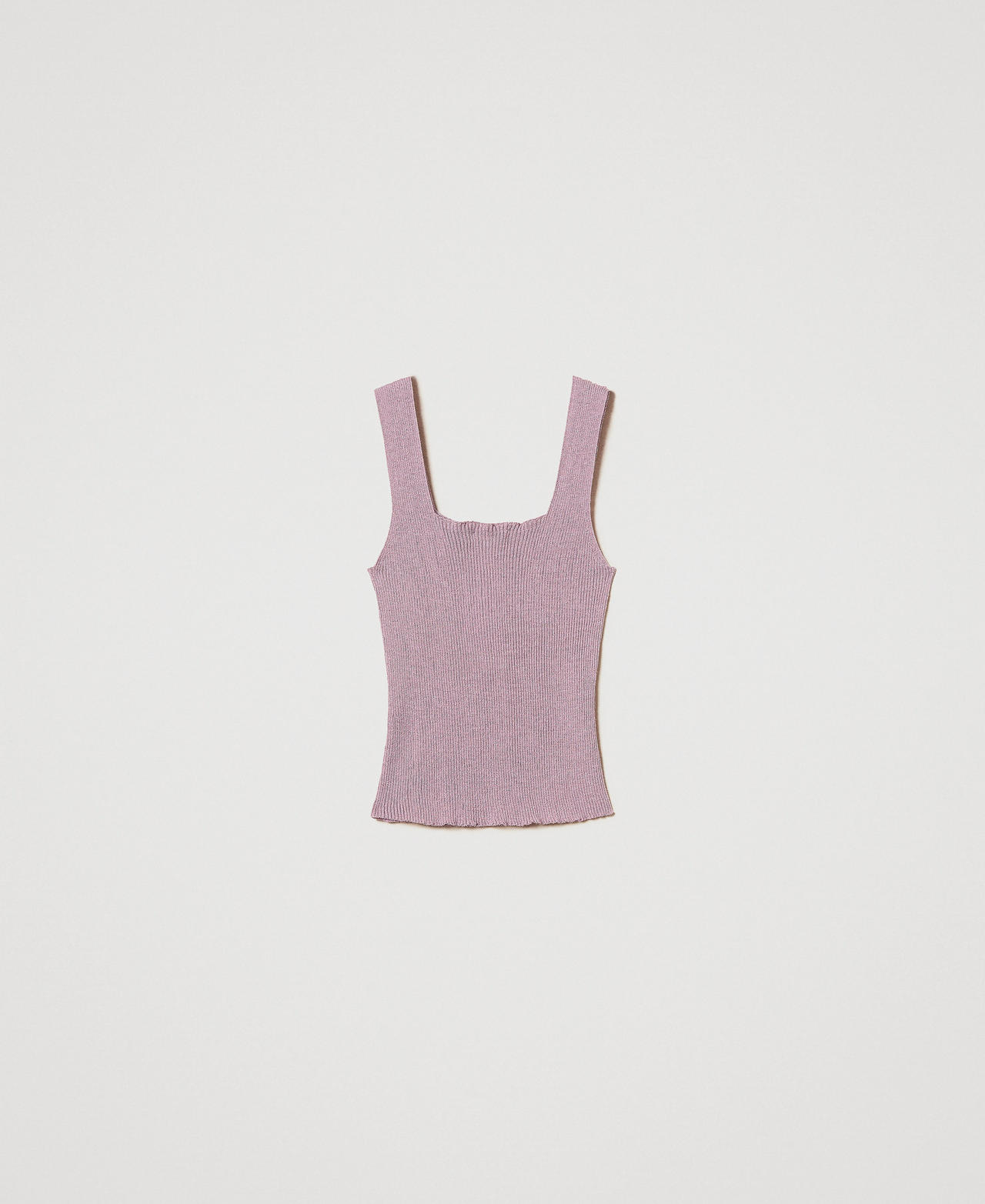 Linen-blend knit top GLICINE LU