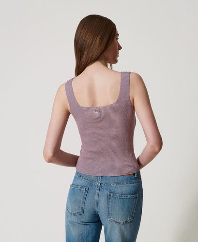 Linen-blend knit top GLICINE LU