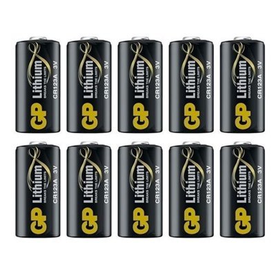 מארז 10 סוללות GP CR123A 3V