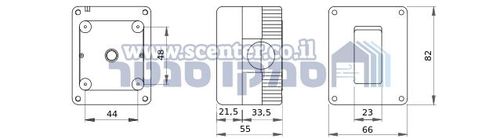 קופסה להתקנה על הטיח 1 מודול Gewiss System Combi