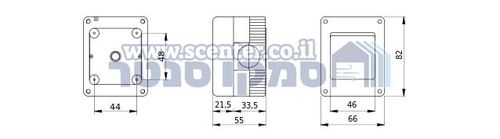 קופסה להתקנה על הטיח 2 מודול Gewiss System Combi