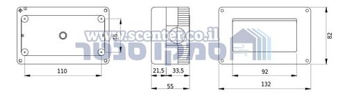 קופסה להתקנה על הטיח 4 מודול Gewiss System Combi